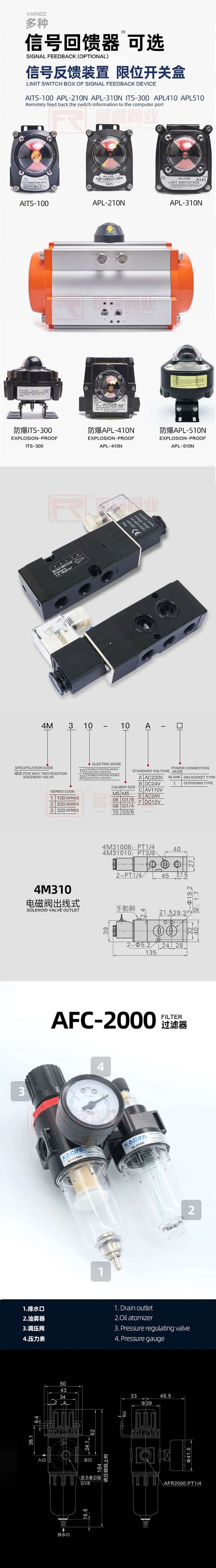 High Quality T/L SS304 316 Control Adjust Quick Cut Stainless Steel Full Port NPT Bsp Female Threaded Pneumatic Actuator 3-Way Ball Valve